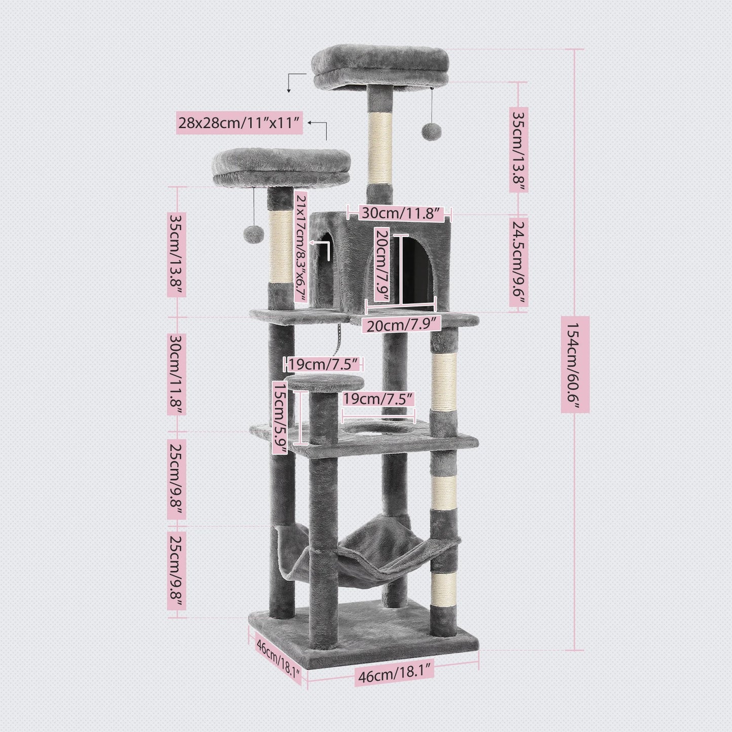 Multi-Level Cat Tree & Tower Perch, Cat & Kitten playground