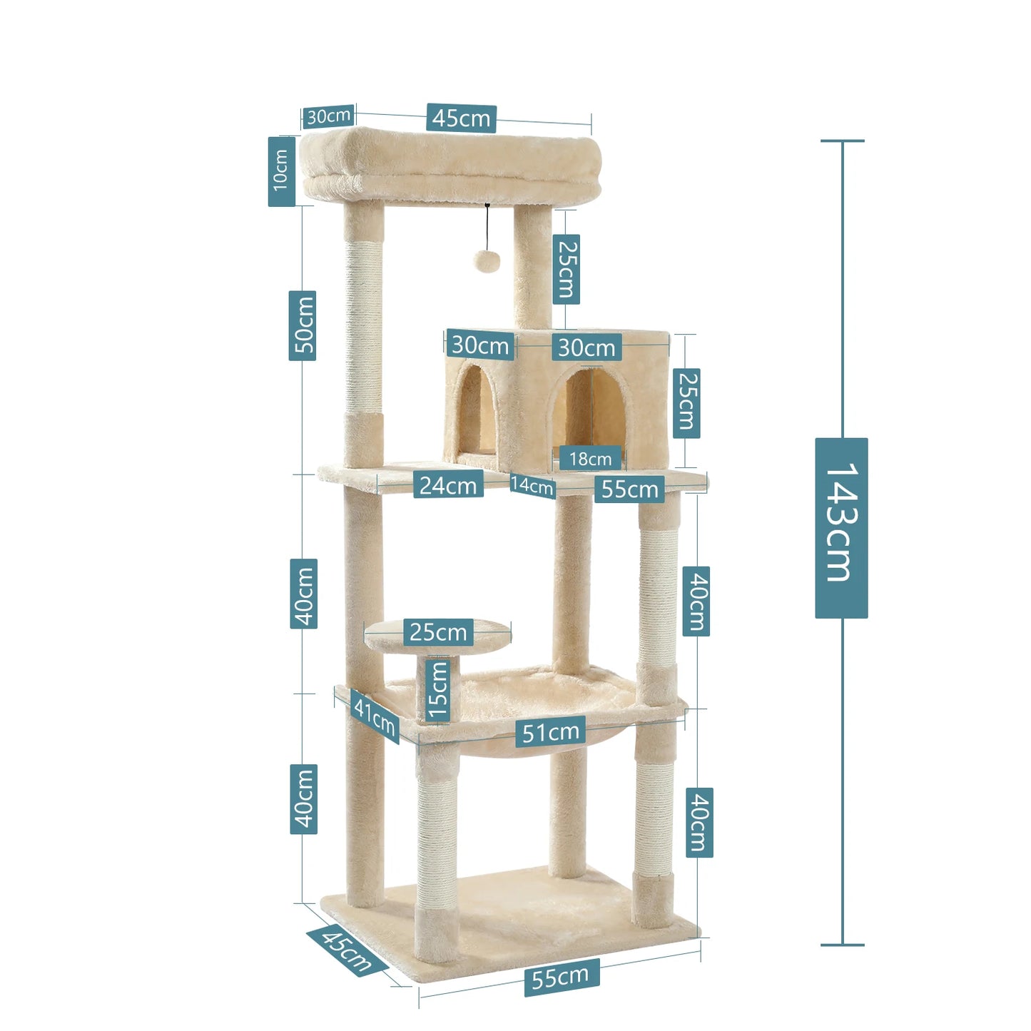Multi-Level Cat Tree & Tower Perch, Cat & Kitten playground