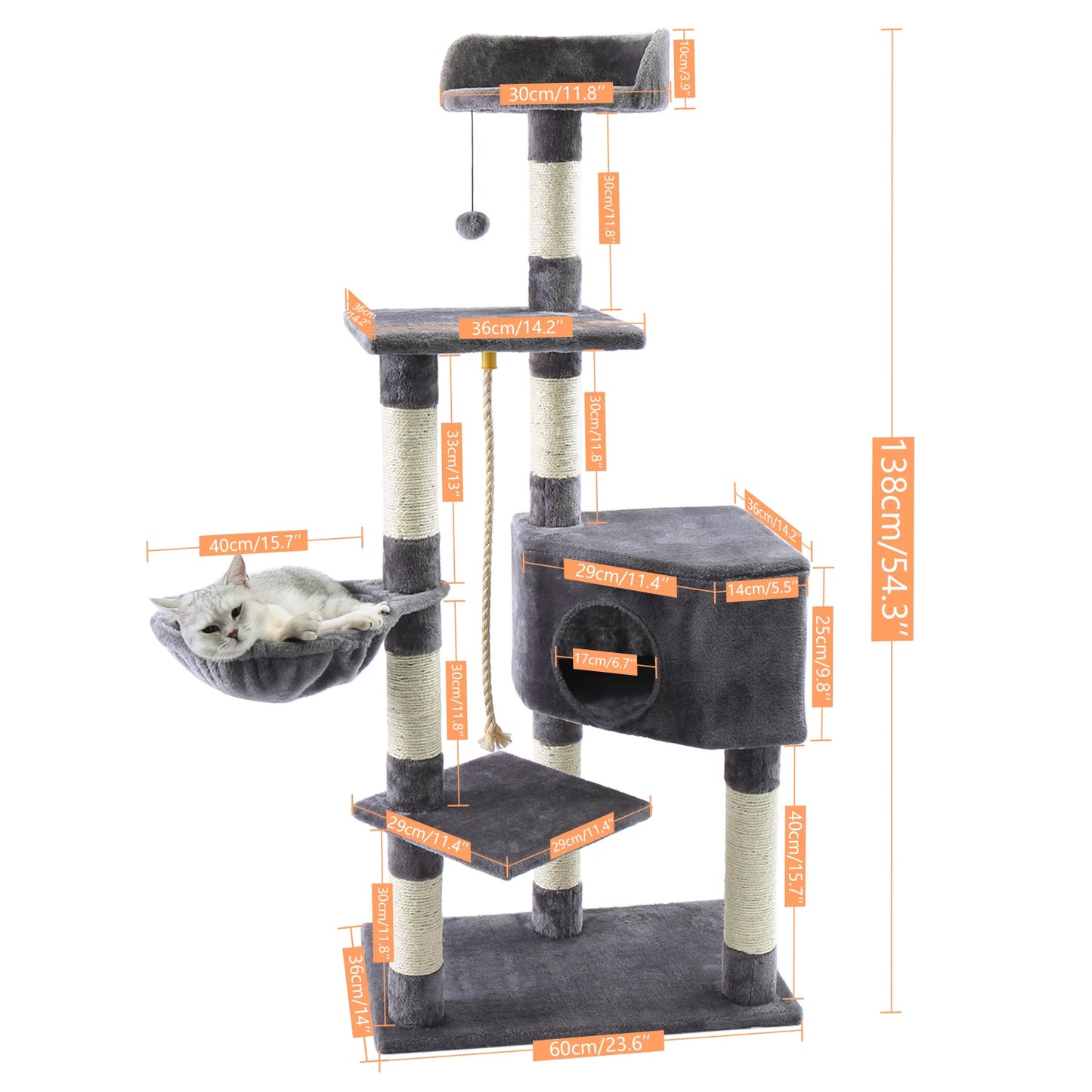 Multi-Level Cat Tree & Tower Perch, Cat & Kitten playground