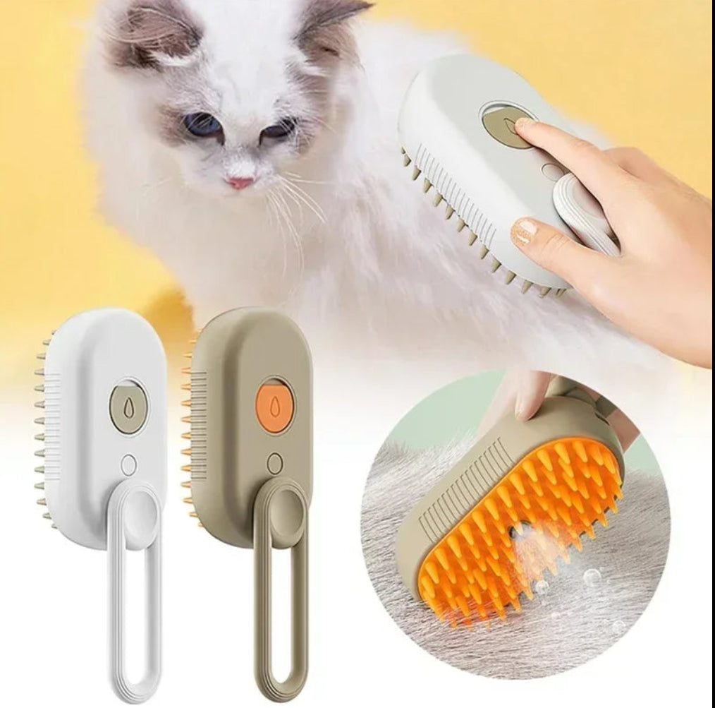 Self-Cleaning Silicone Pet Grooming Brush for Cats and Dogs