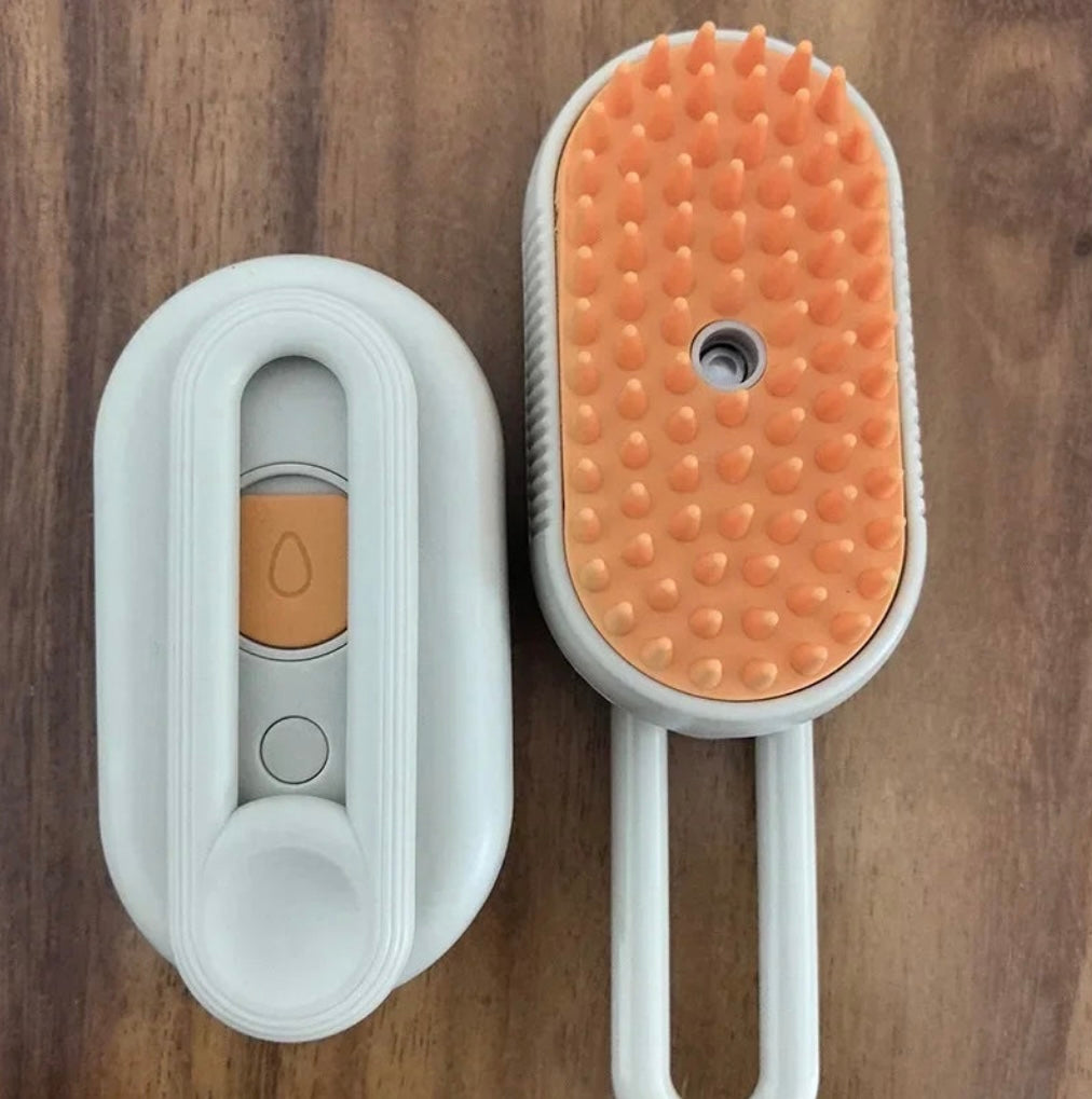 Self-Cleaning Silicone Pet Grooming Brush for Cats and Dogs