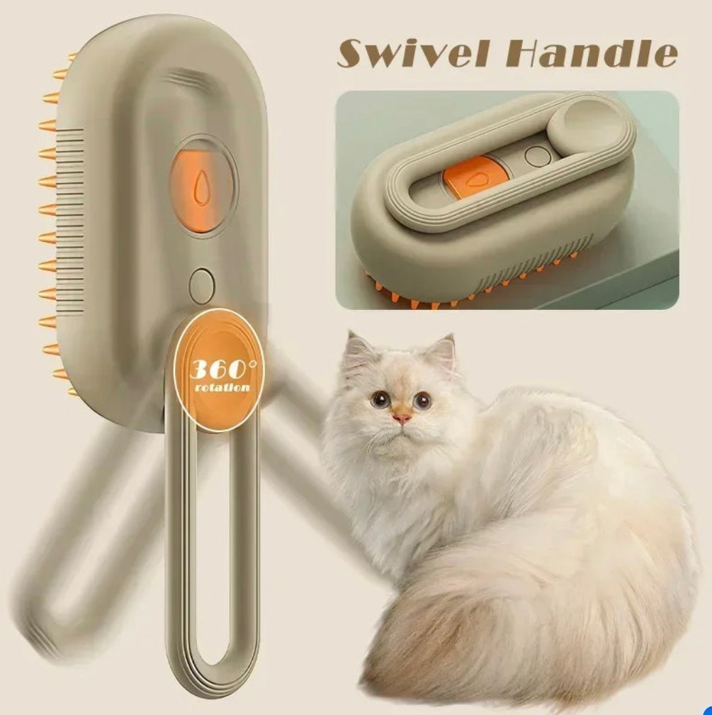 Self-Cleaning Silicone Pet Grooming Brush for Cats and Dogs
