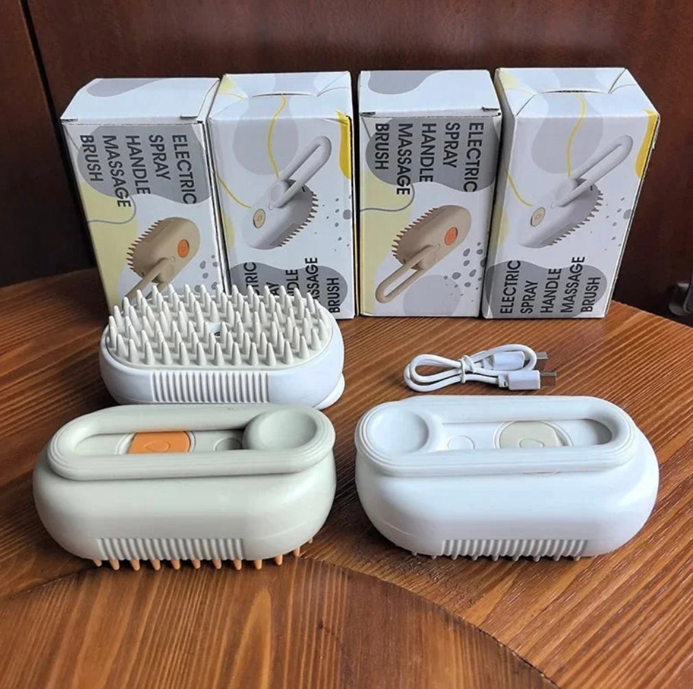 Self-Cleaning Silicone Pet Grooming Brush for Cats and Dogs
