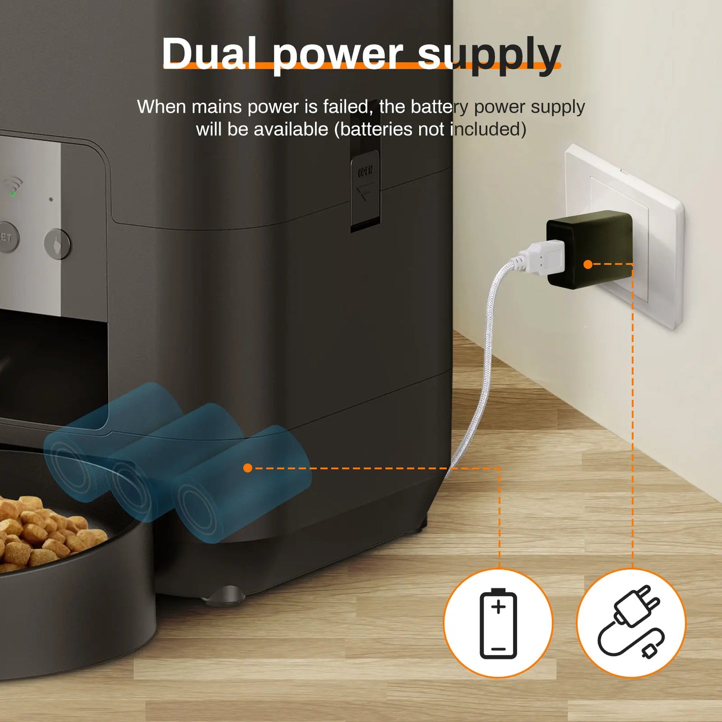 Smart WiFi Automatic Pet Feeder – App-Controlled Food Dispenser for Cats & Small Dogs