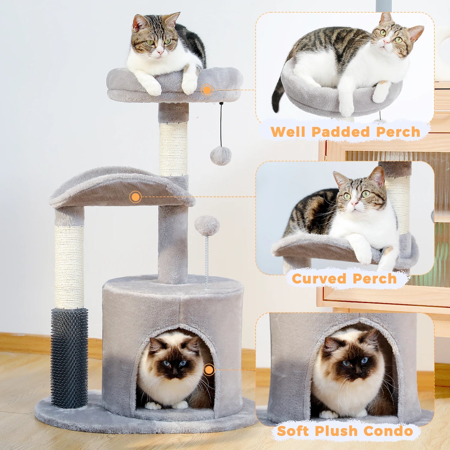 Multi-Level Cat Tree & Tower Perch, Cat & Kitten playground