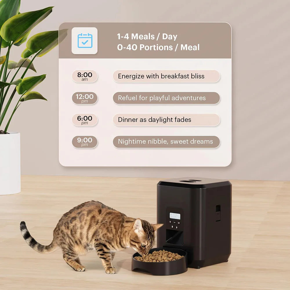 Smart WiFi Automatic Pet Feeder – App-Controlled Food Dispenser for Cats & Small Dogs