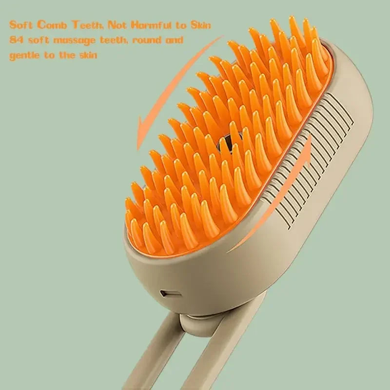 Self-Cleaning Silicone Pet Grooming Brush for Cats and Dogs